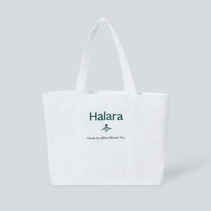 ❄️ HALARA Casual Canvas Tote with Green Logo Bag